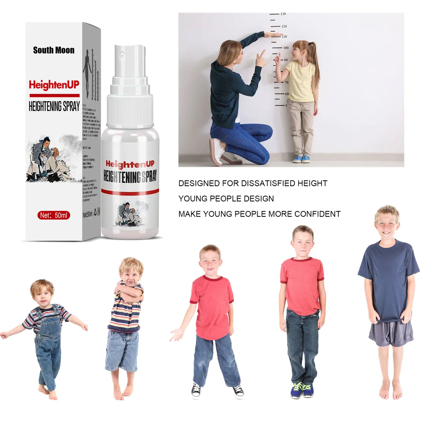Natural Height Growth Spray. 2x sprays on each Feet!